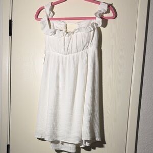 Princess Polly White Ruffle Blouse